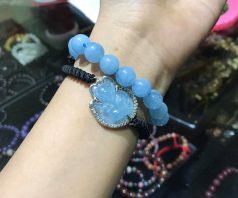 vòng tay hồ ly aquamarine